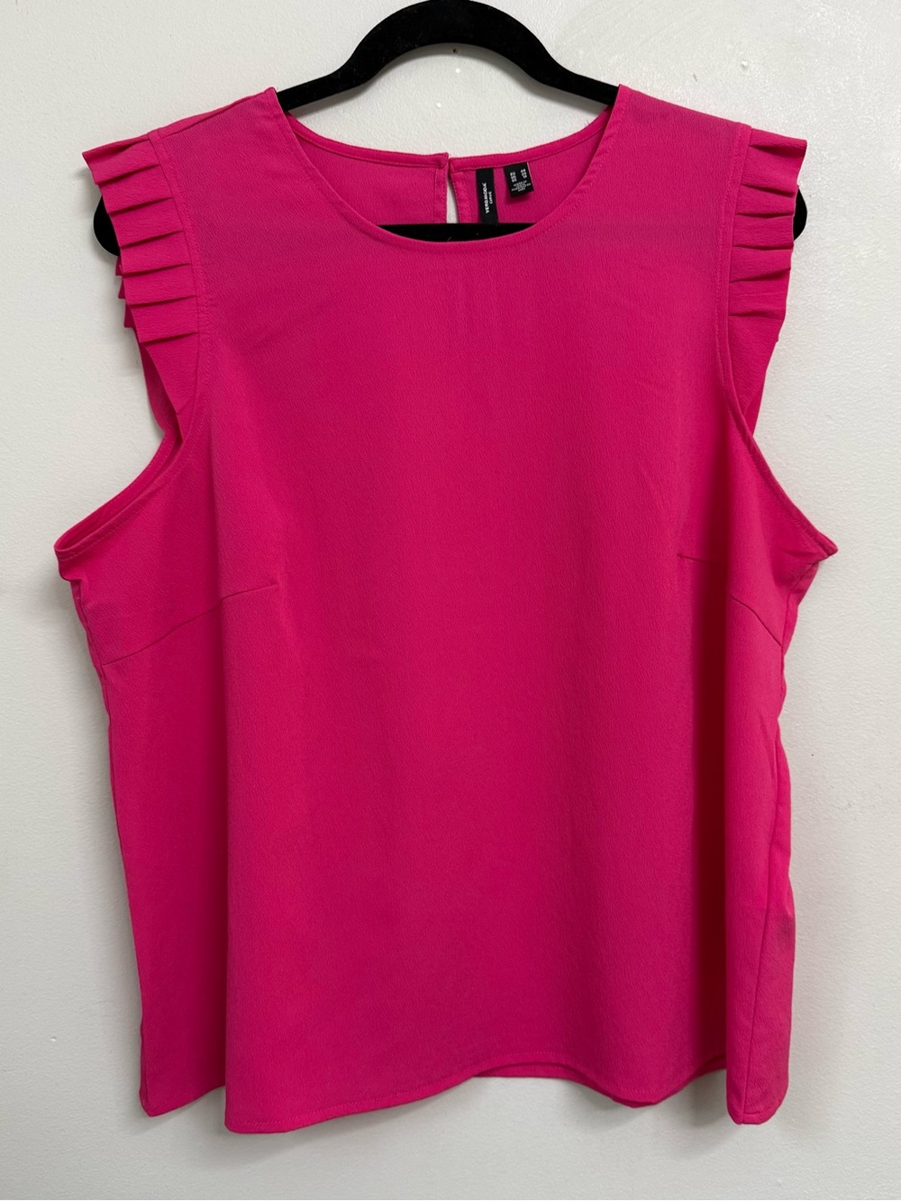Vero Moda Hot Pink Ruffle-Trim Sleeveless Top - Picture 5 of 5